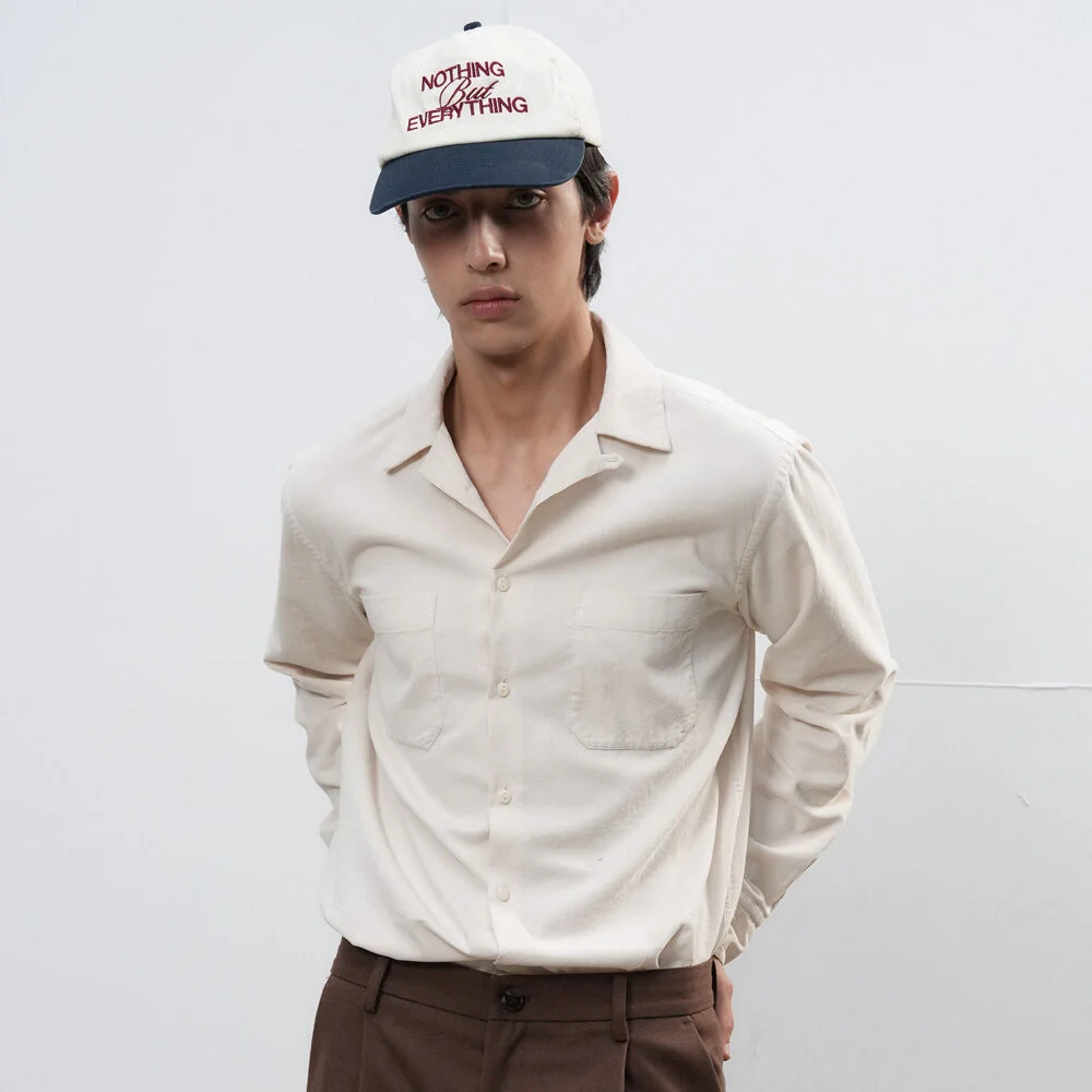 UNISEX 修身版型 燈芯絨 開領 襯衫 / SBE3U03006_M