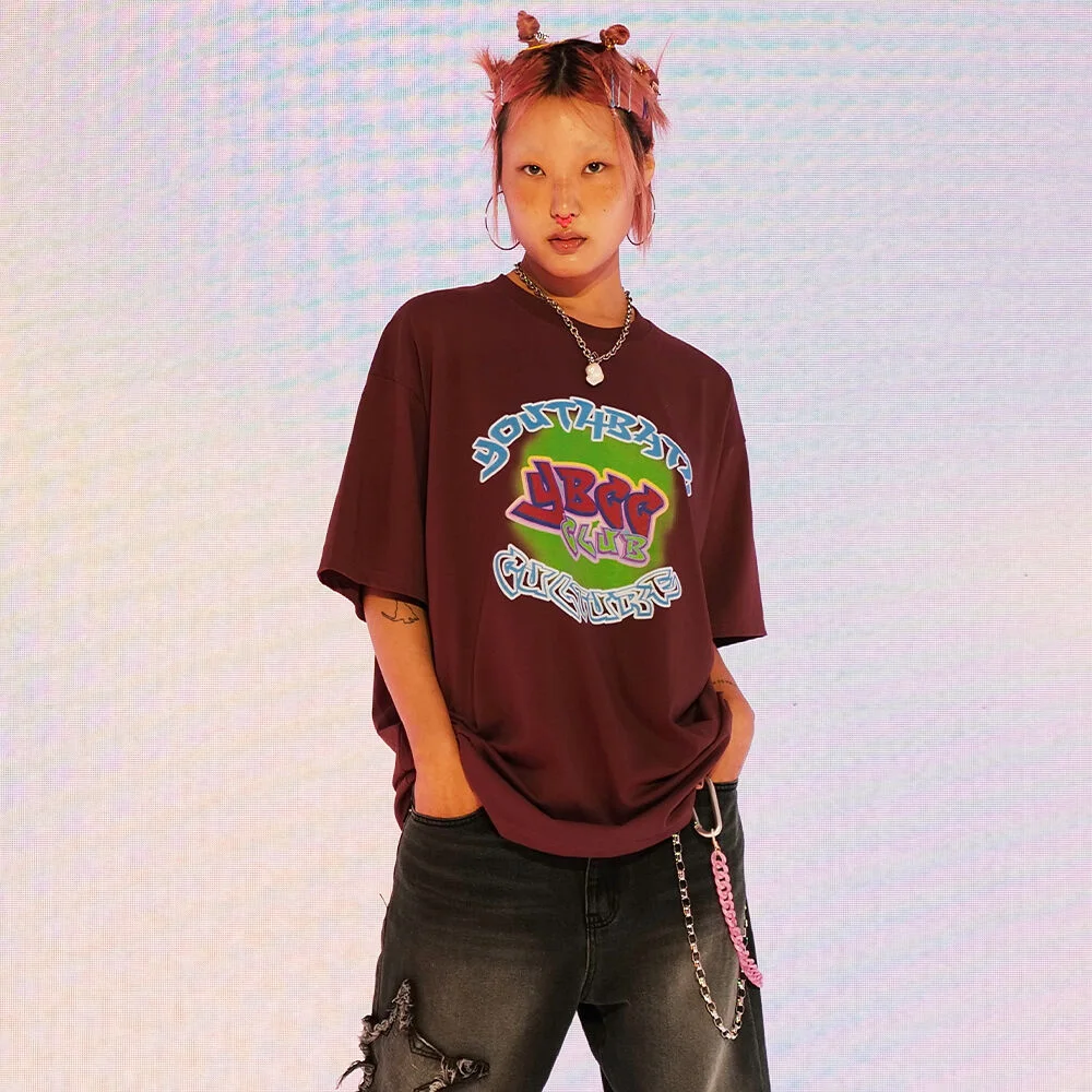 BRUSH LOGO T-SHIRT_BROWN