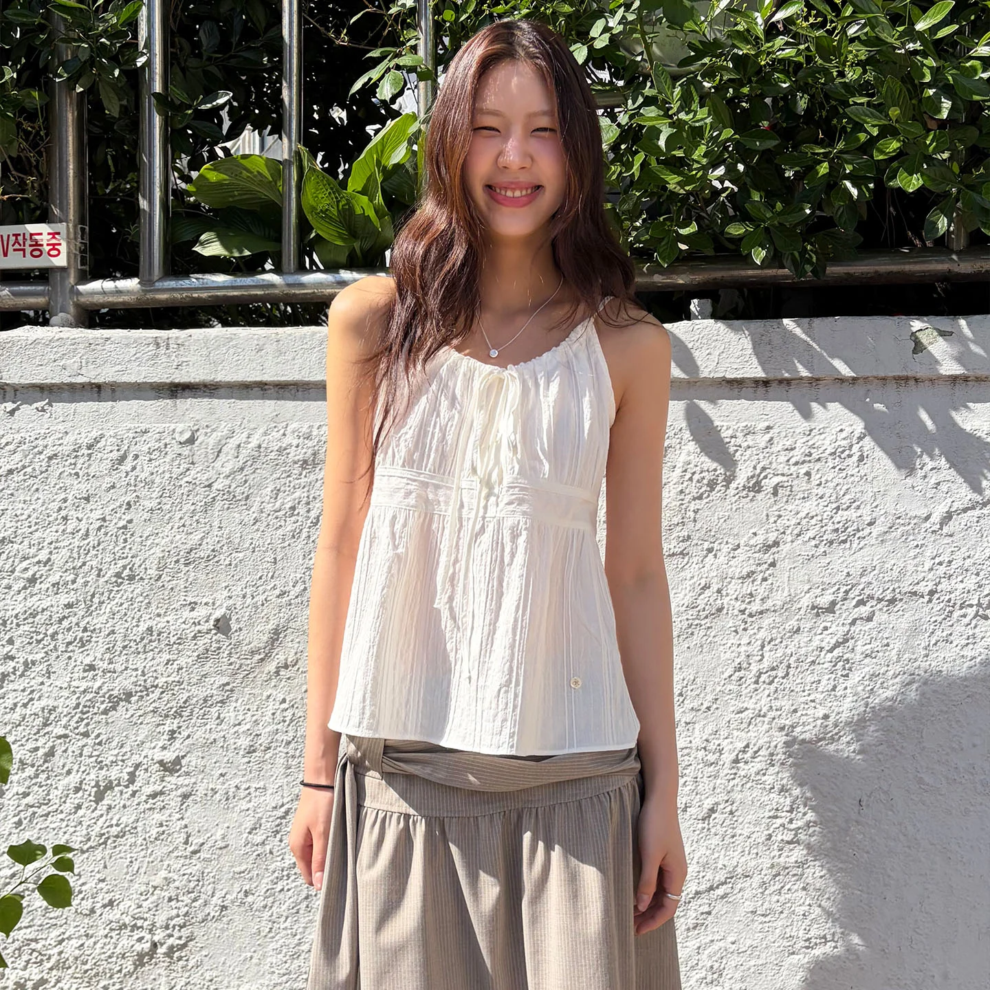 RIBBON BUTTON BLOUSE