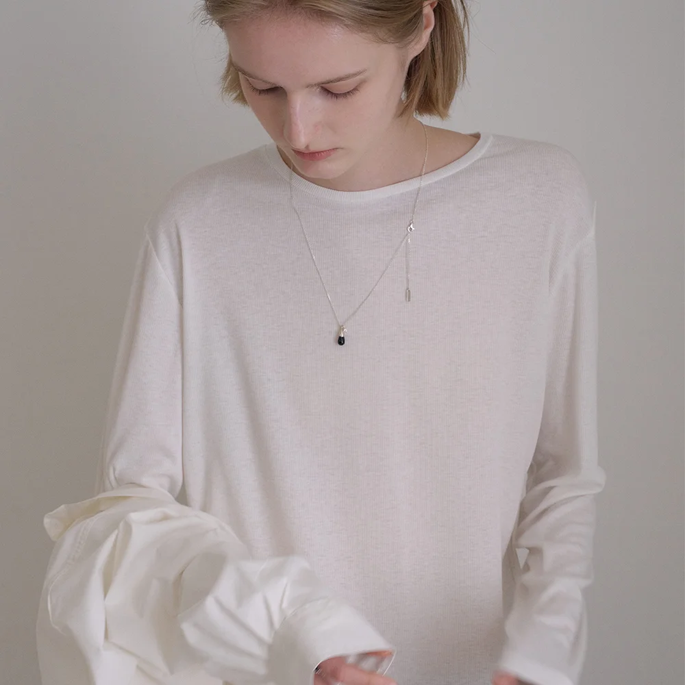 SHEER LOOSE T-SHIRTS_IVORY_OD3C2MTL90IVY