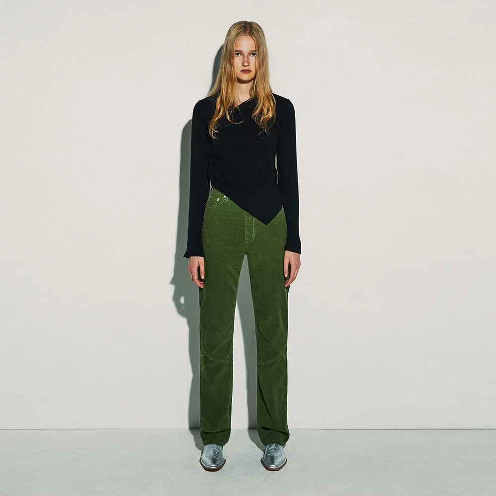 CORDUROY STRAIGHT PANTS
