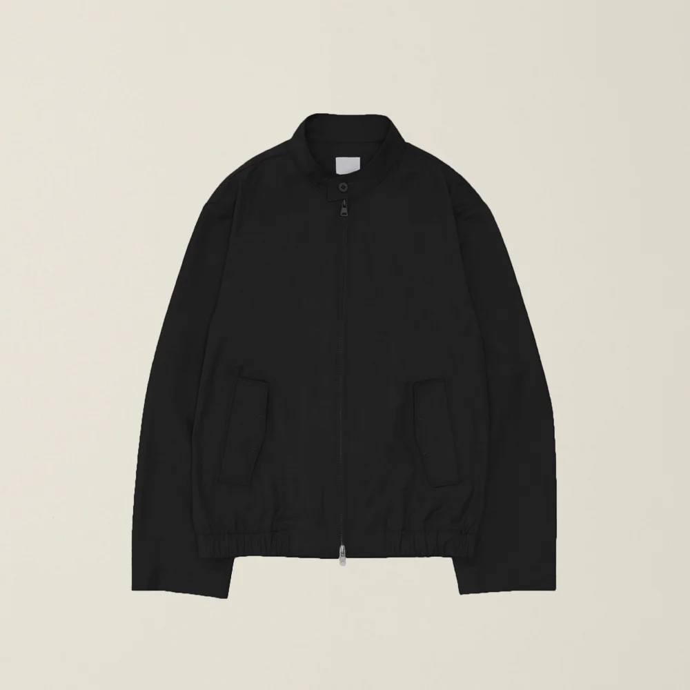 STAND COLLAR BLOUSON BLACK