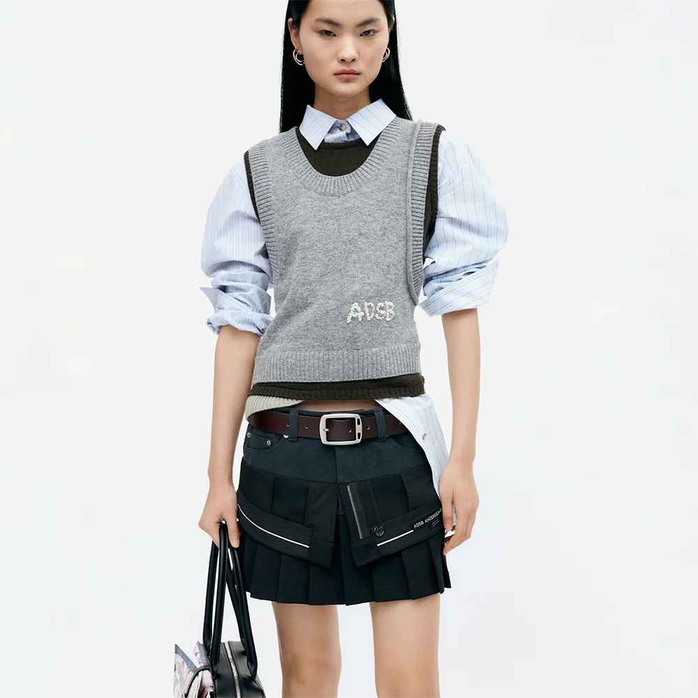TRES LAYERED SLEEVELESS TOP atb1394w(GREY)