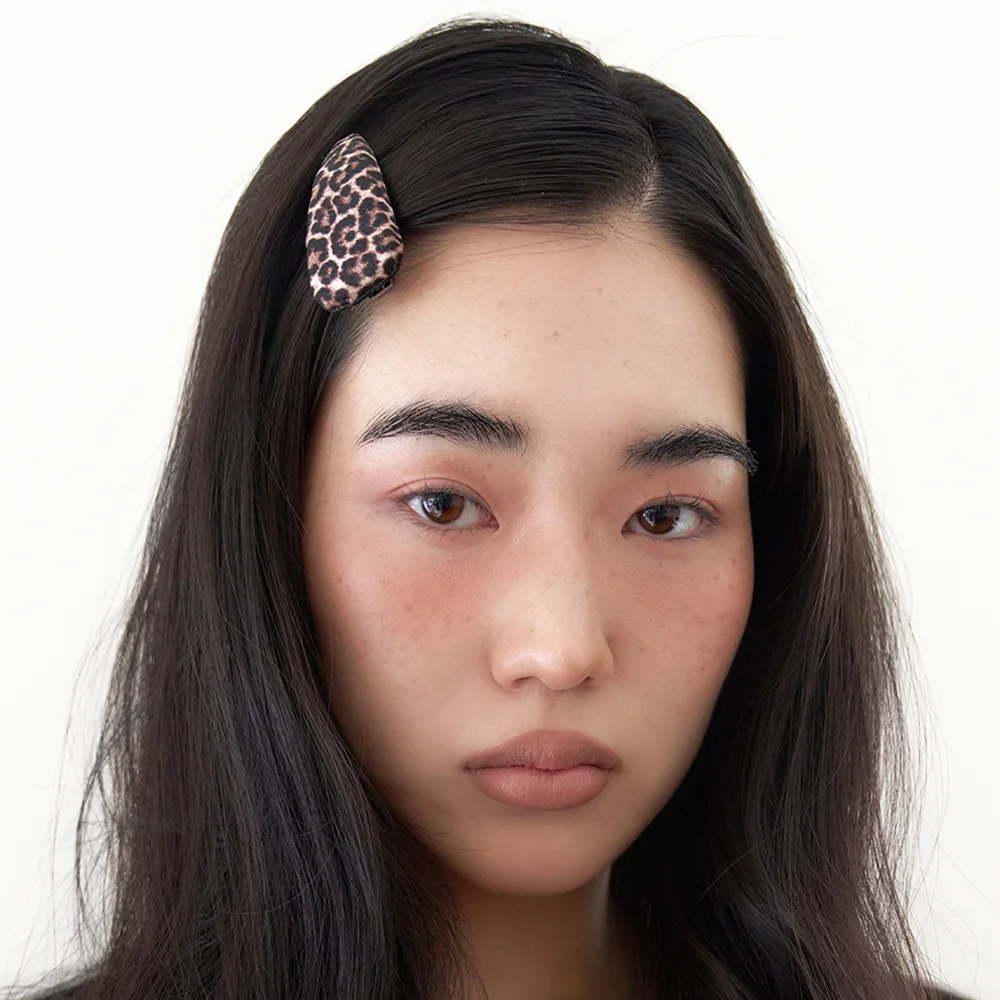 lepard satin hair pin