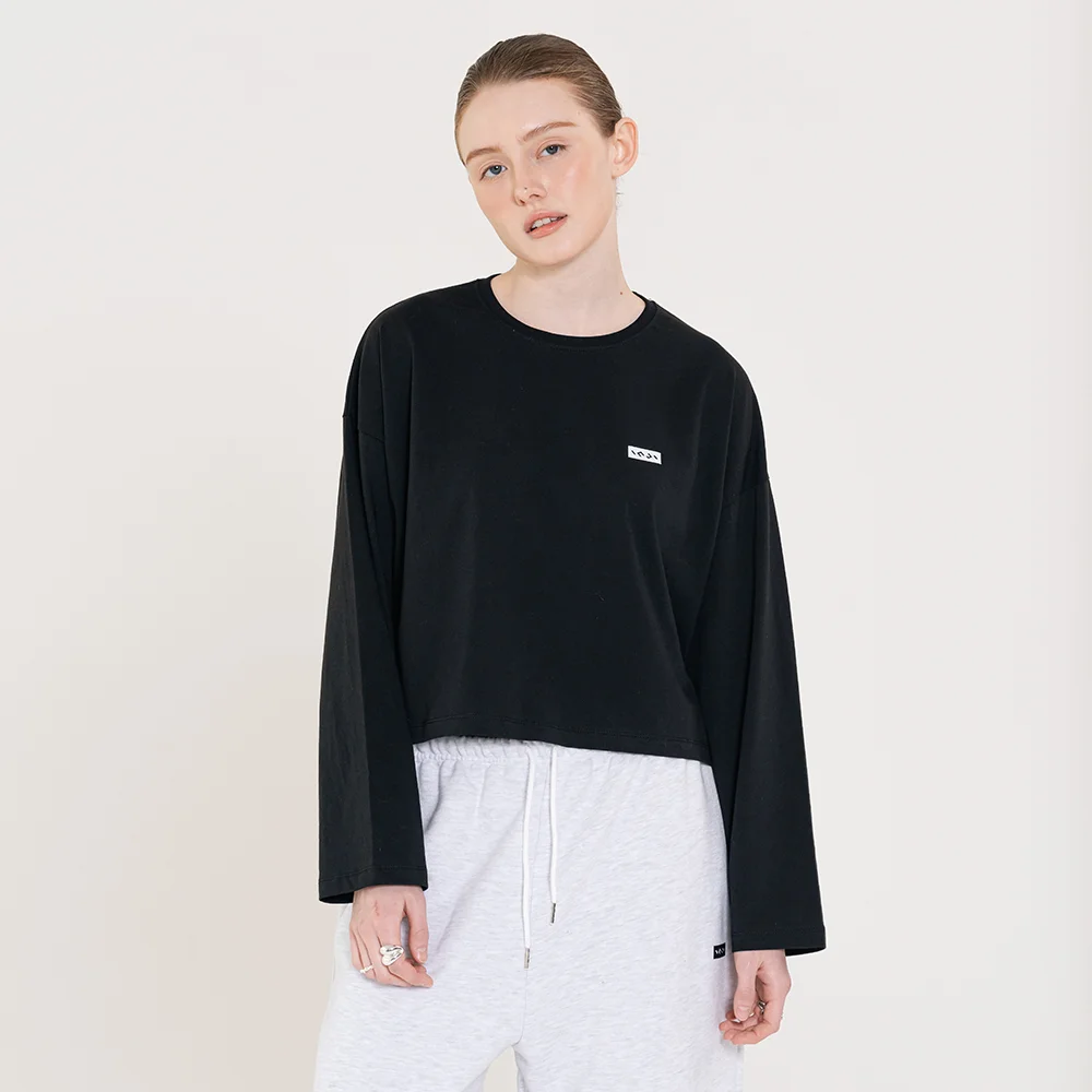 Small Logo Crop Long Sleeve 黑色