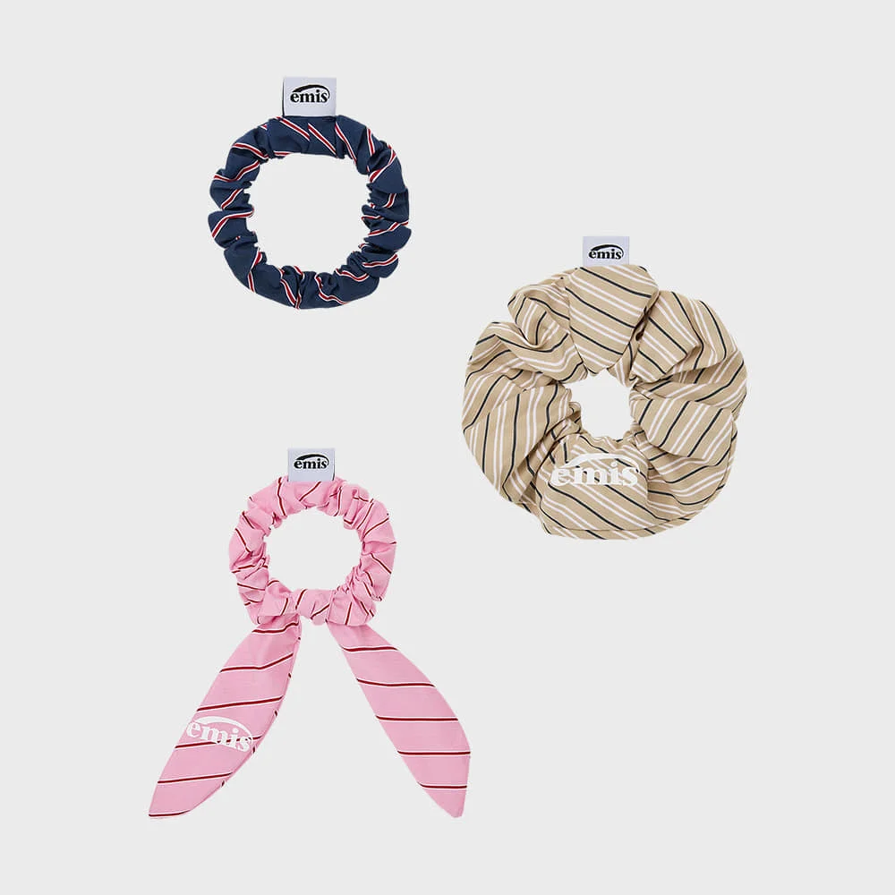 STRIPE SCRUNCHIE BUNDLE (BE/PK/NA)