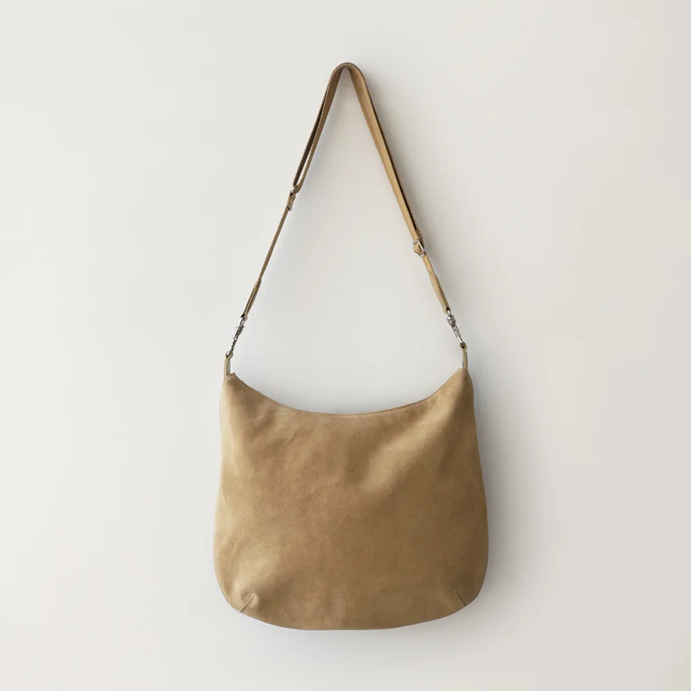 Balloon suede bag (Beige)