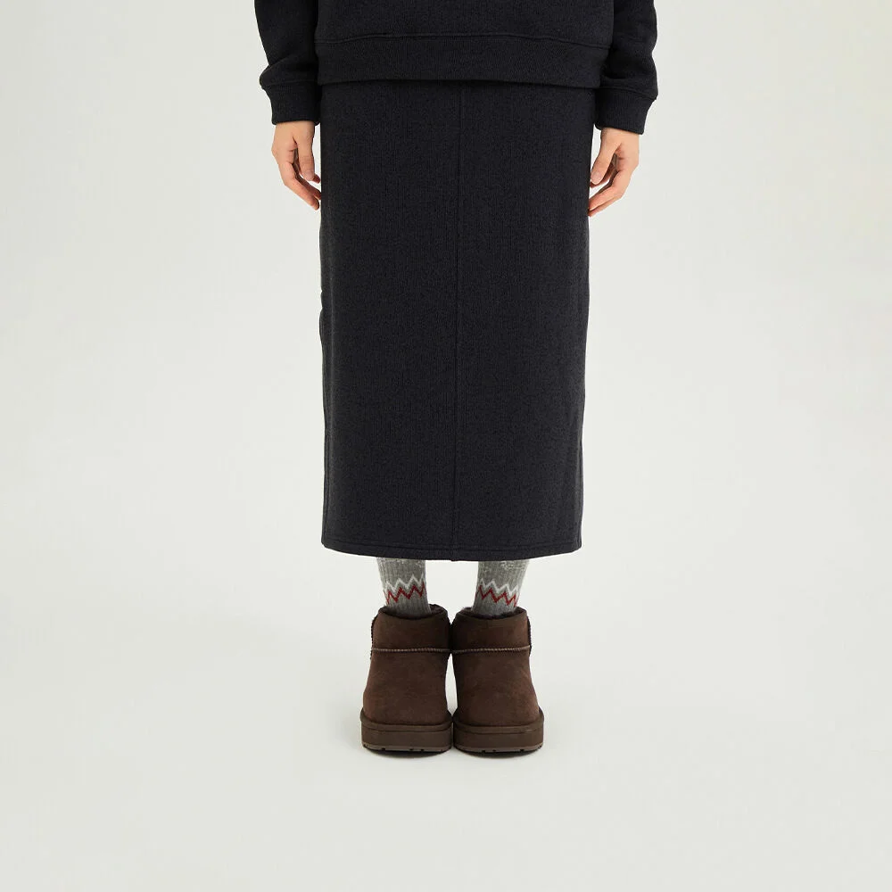 女裝) Temp Knit 半身裙(BLACK)
