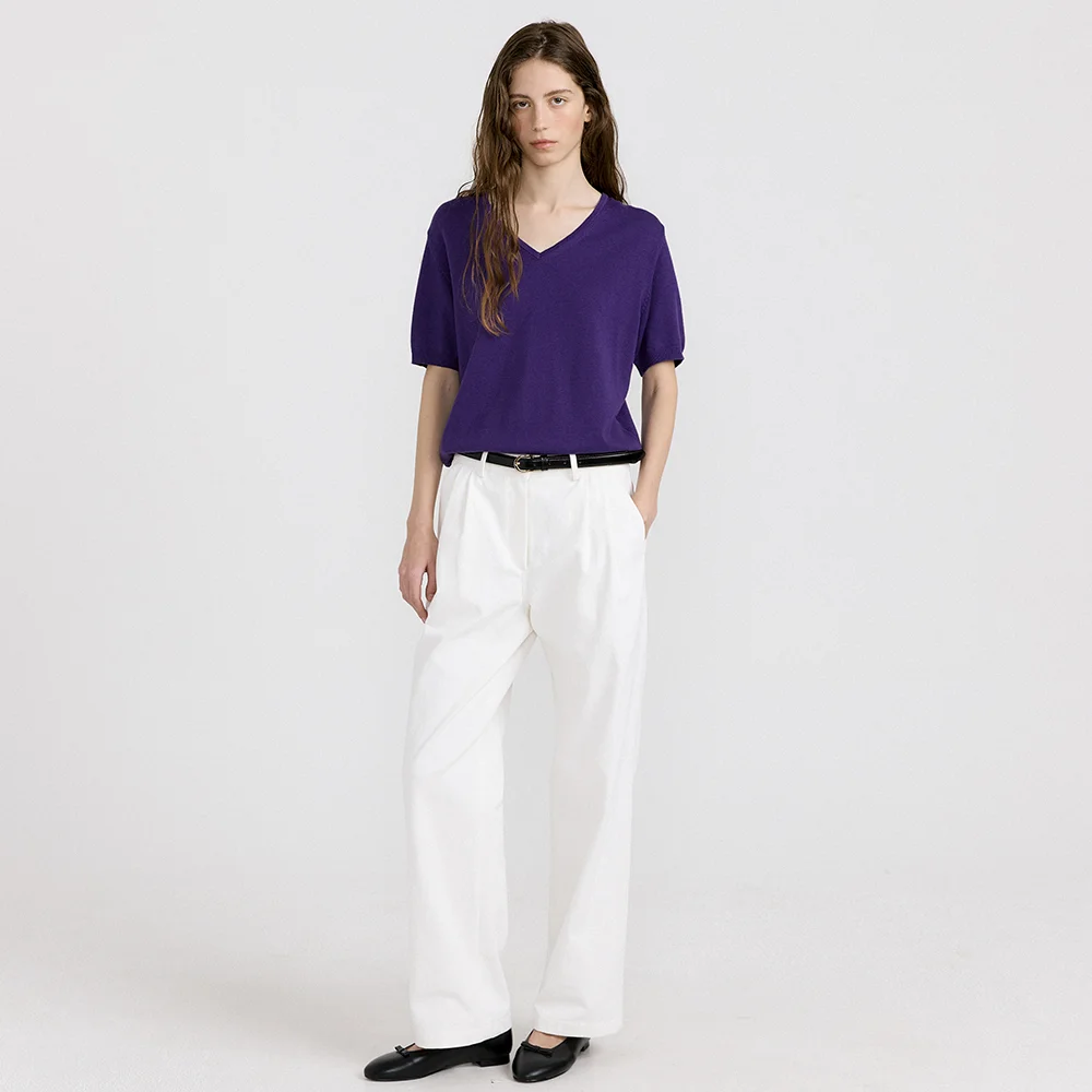 Cotton Twill Pants (White)