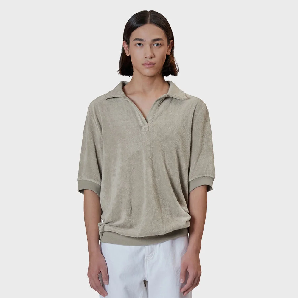 TERRY POLO SHIRT(DARK BEIGE)