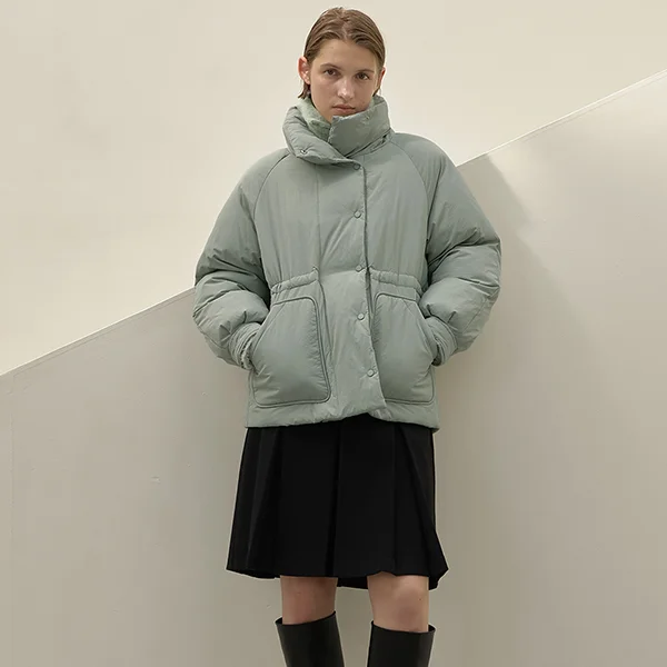 SHARON HIGH NECK HALF PADDING JUMPER (JP-525)