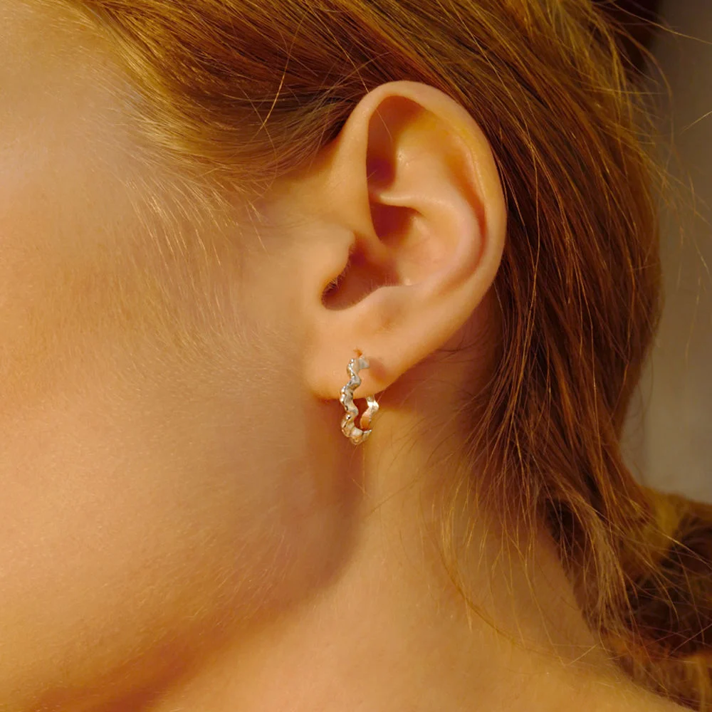 lace ring earring (16mm)