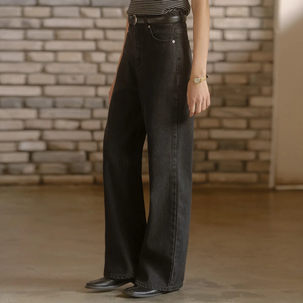 Vintage washing denim pants TIFA03DP03_Black