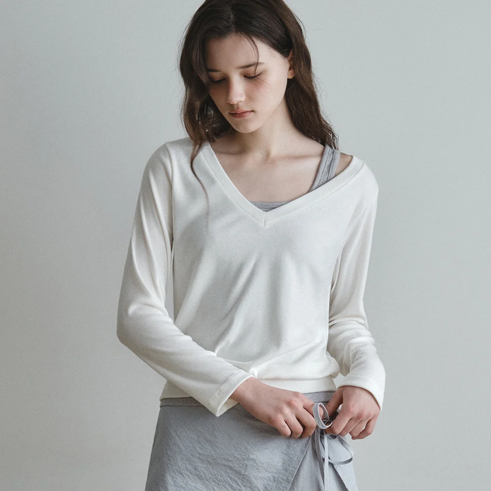 Muse Layered V-Neck Set_IVORY(W26SET01)