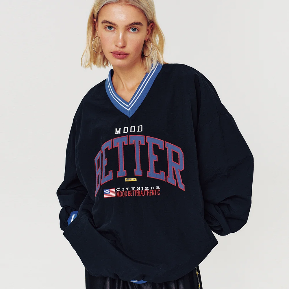 LOGO NYLON JERSEY CHARCOAL