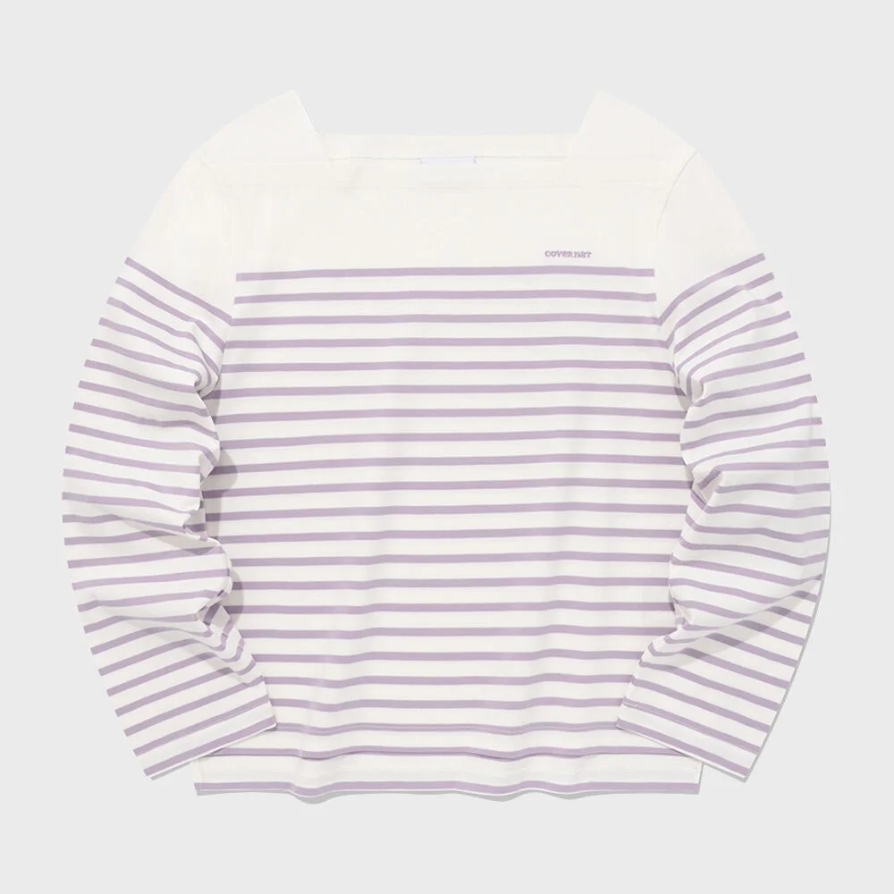 女裝 條紋 長袖 Lavender