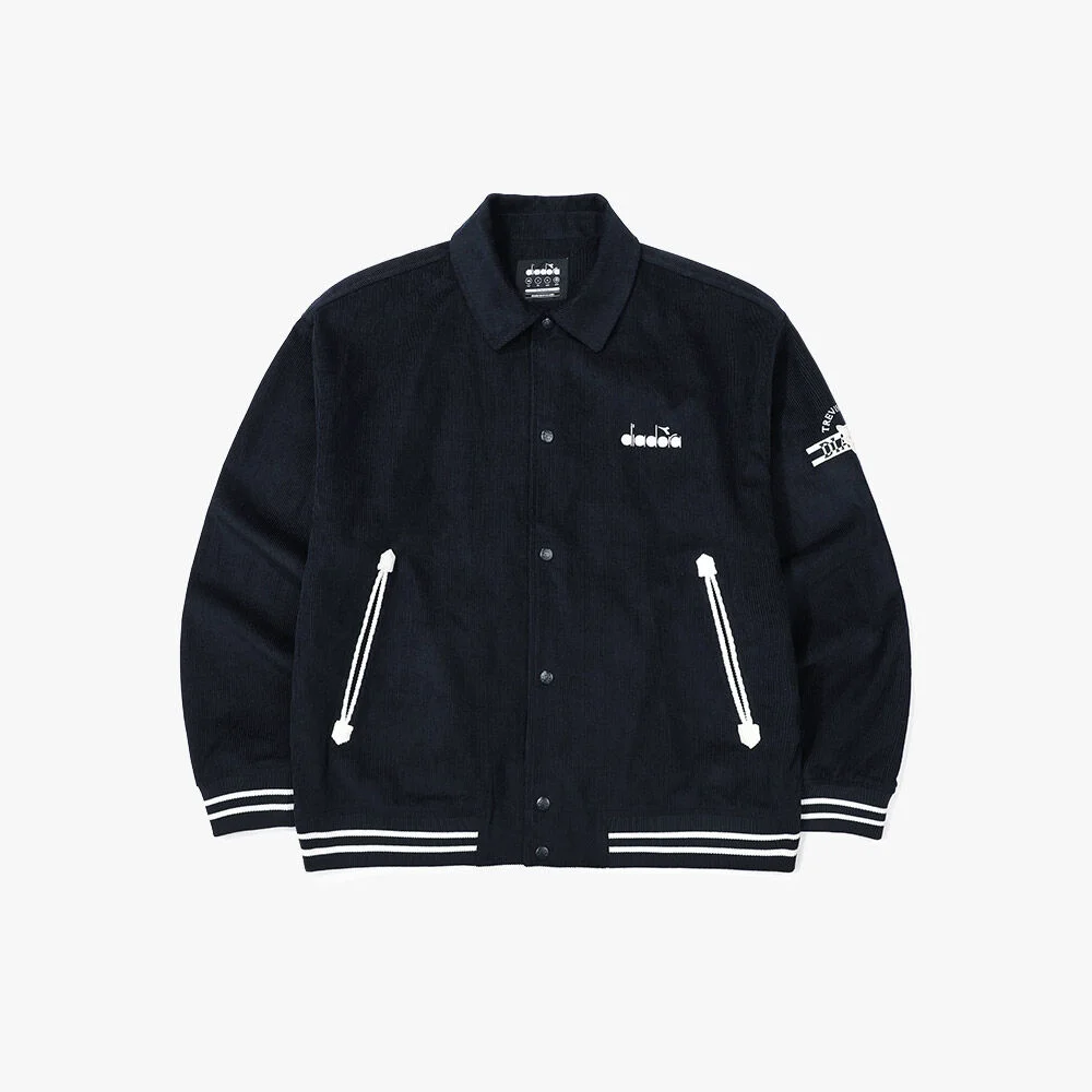 Montello 燈芯絨 棒球外套 外套 NAVY
