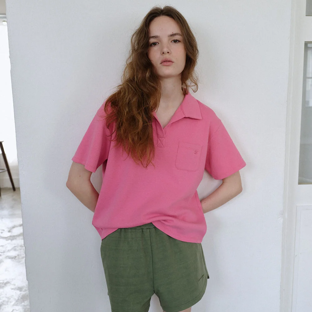 Siena Polo Top (Flower Pink)