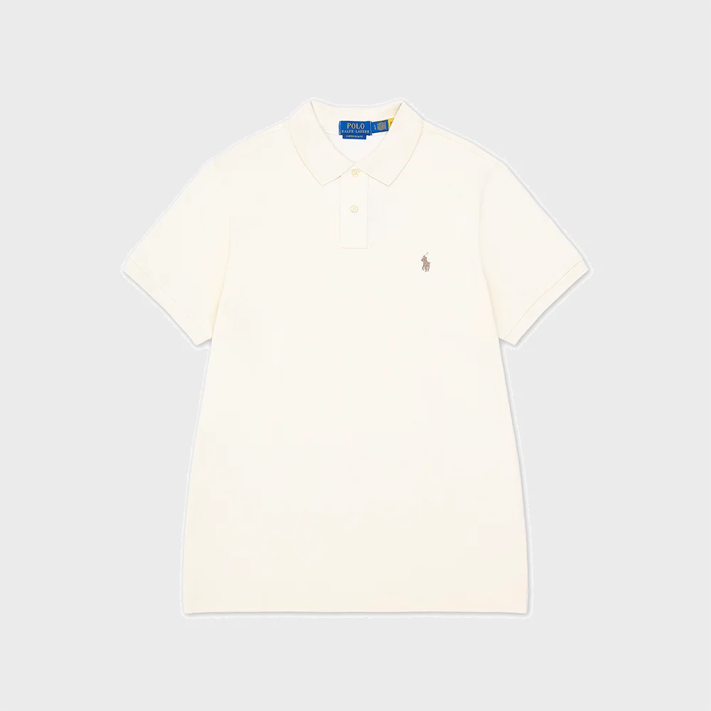 訂製 修身版型 網眼 Polo 襯衫 (NATURAL-101)