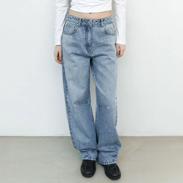 CURVED BALLON DENIM PANTS (PT-5746)
