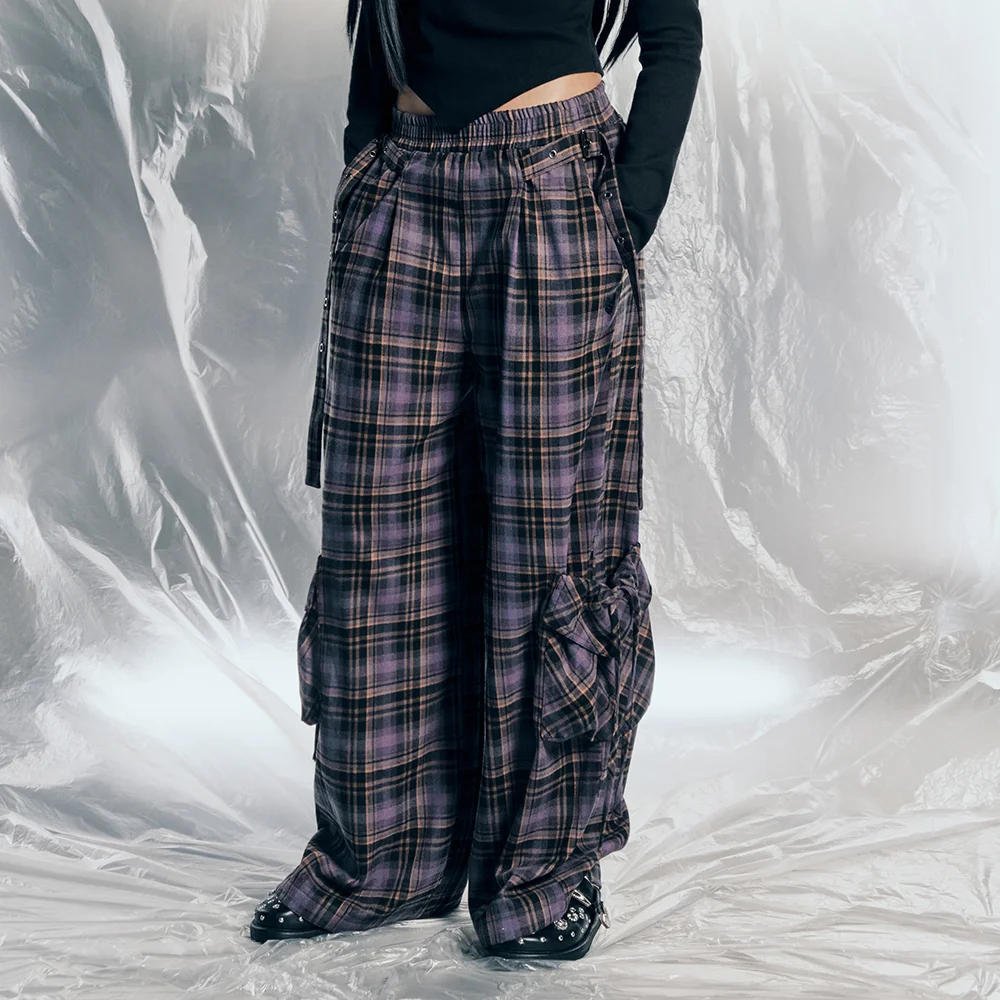WIDE CARGO POCKET PANTS PURPLE BQ4WP001