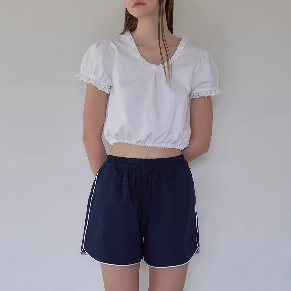 Nylon Piping Shorts
