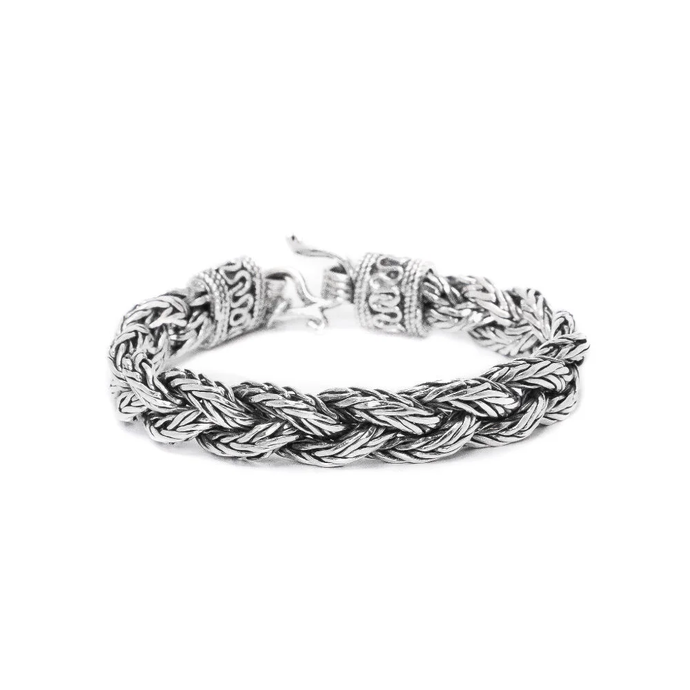 HR 143B_Silver Chain Hook Bracelet (Silver 925)