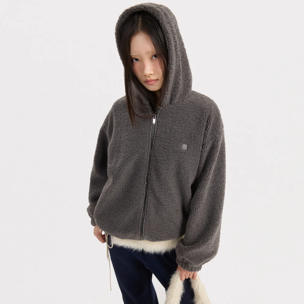 Chouetties by LUCKY CHOUETTE Fake Fur Reversible Hood Jumper (dark grey) LAOAX25330GYD