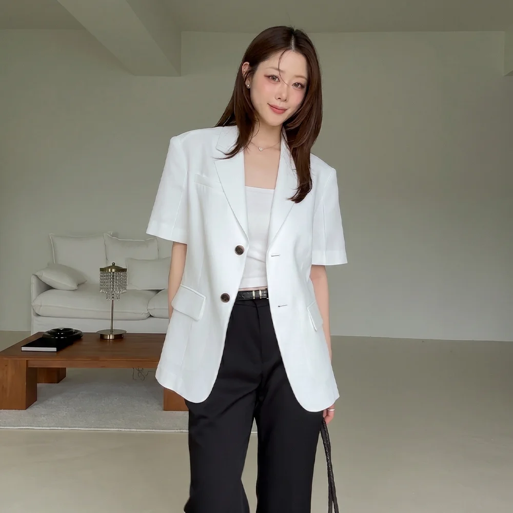 Emma 亞麻 肩帶 外套 / EMMA LINEN STRAP JACKET_3colors