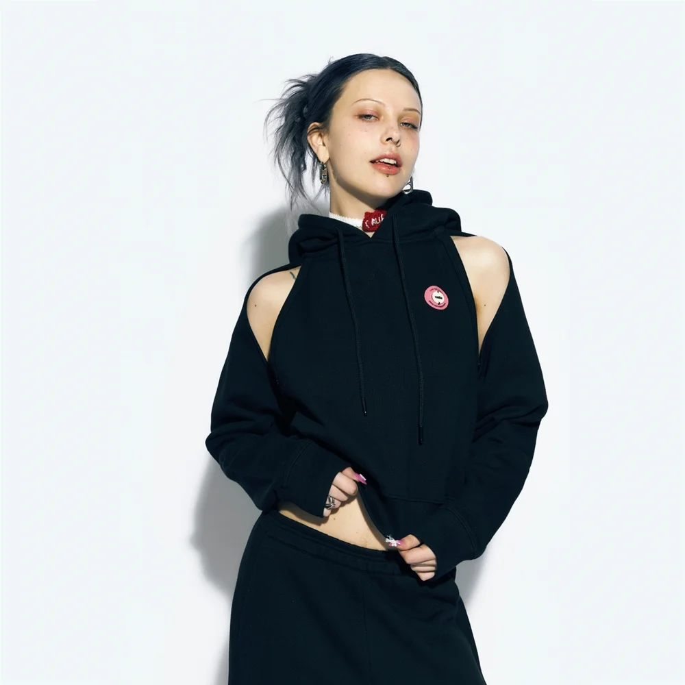CROP SWEAT BOLERO BLACK