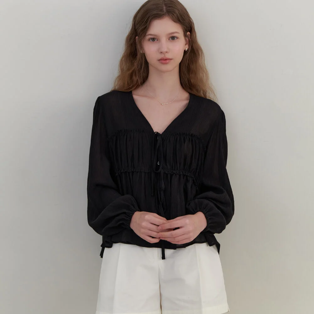 Creampuff blouse (black)