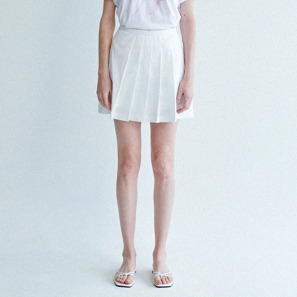 Rhea Pleats Skirt (Ivory)