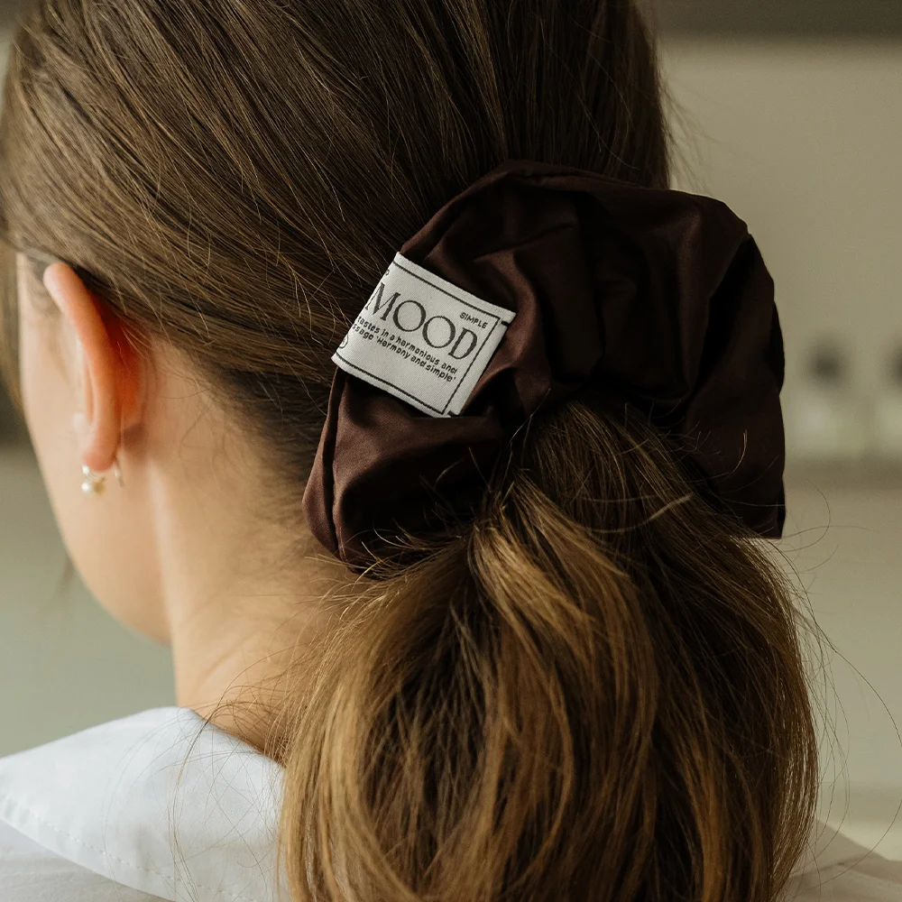 HON004 Classic Logo Scrunchie (Beige, Brown, Navy, Black)