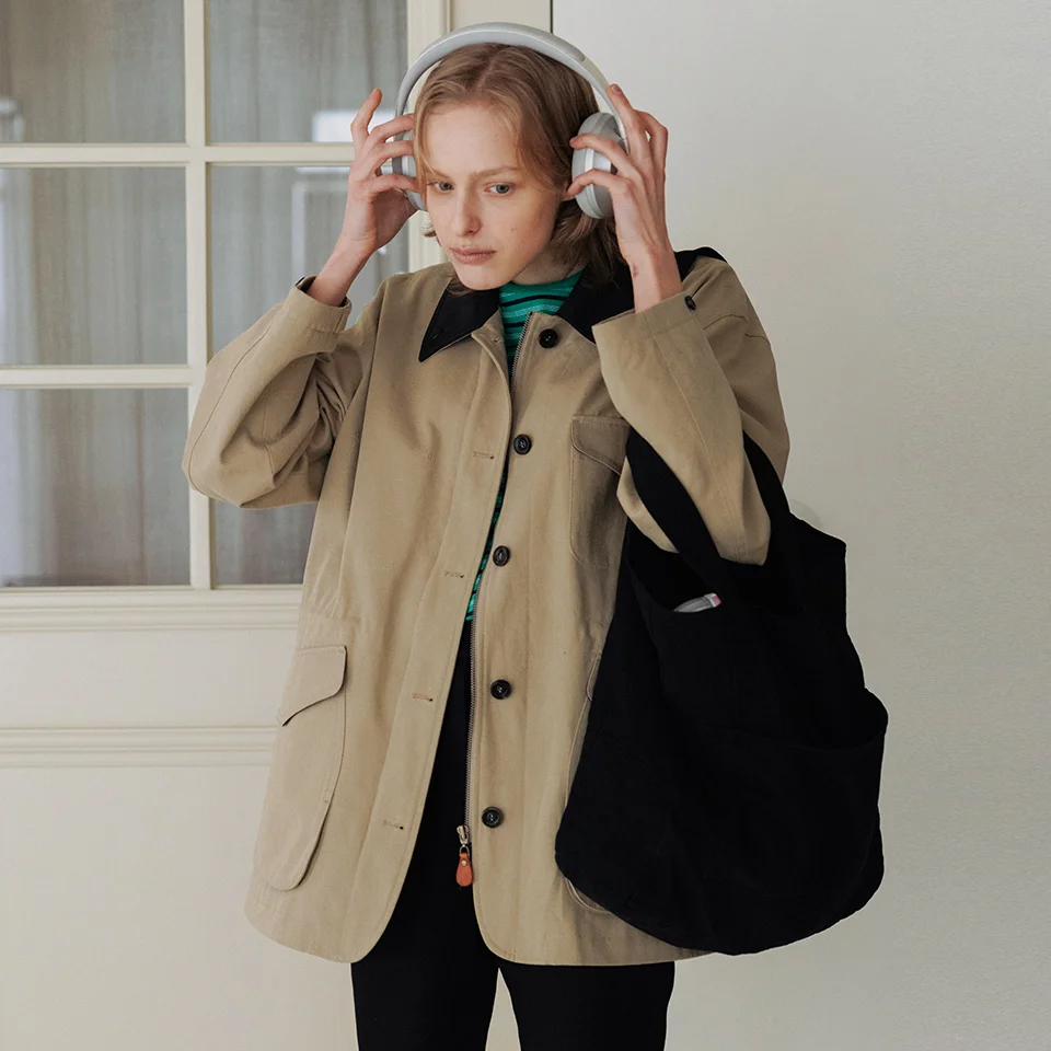 overfit cotton work jacket (beige)