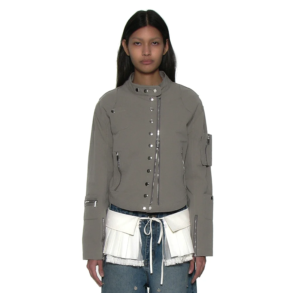 LIGHT COTTON BIKER JACKET_BEIGE