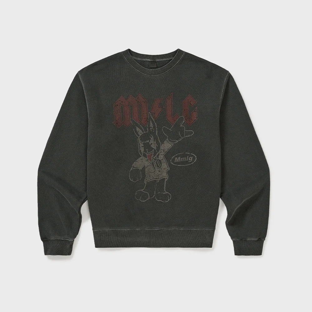 DYED MELGE ROCK SWEAT (CHARCOAL)