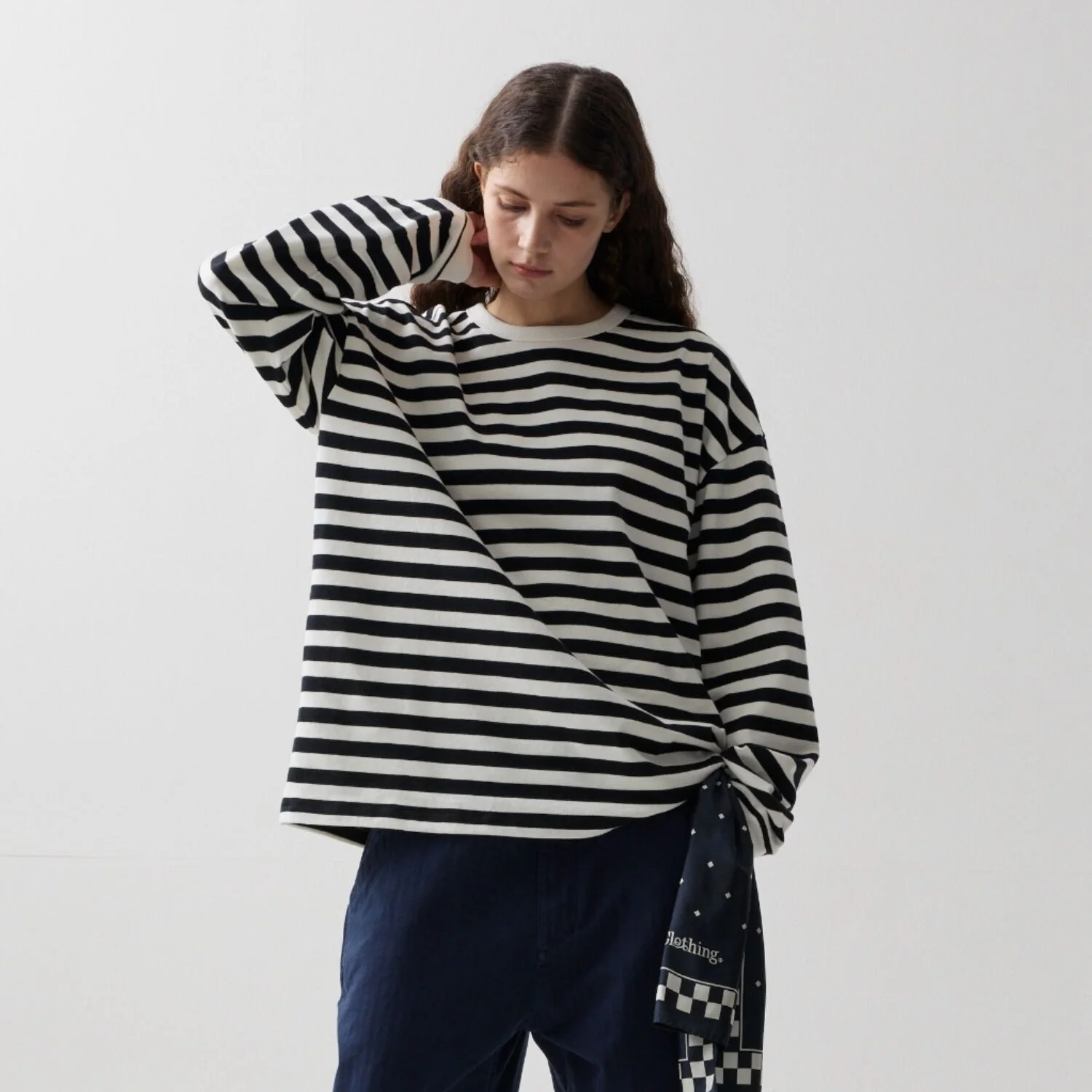 ORDINARY STRIPE LONGSLEEVE WHITE