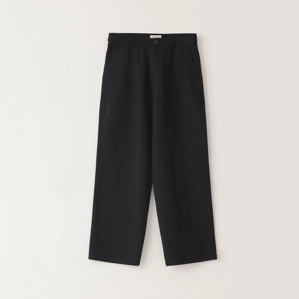 Washed Drill Chino Pants(Black)