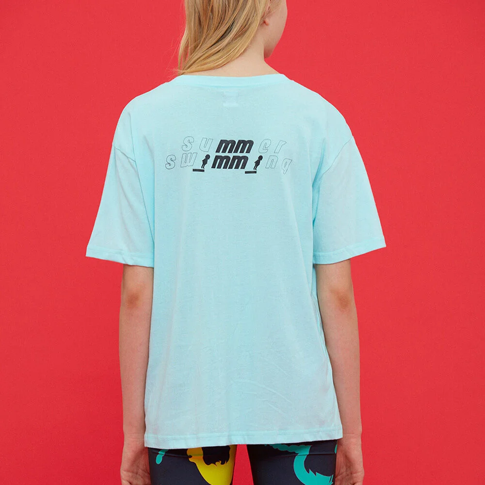 SWIMMING MMCW PRINT T/BLUE