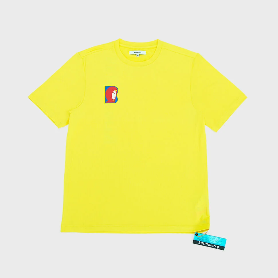 FACE BIG PRINT TEE_YELLOW