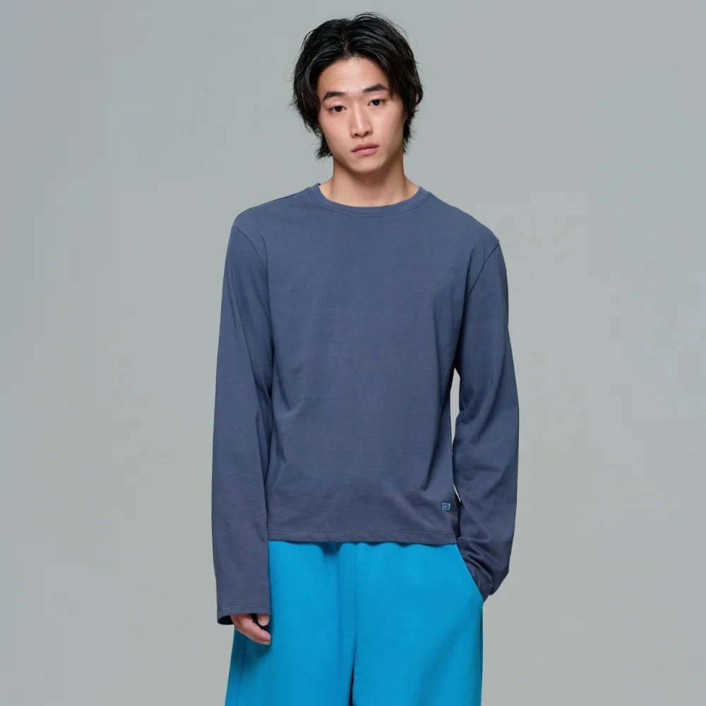 MEN ERA ESSENTIAL LS T - WASHED NAVY