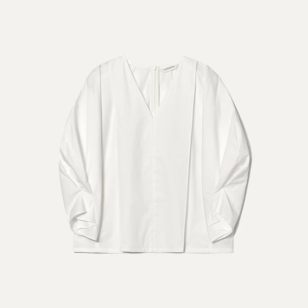 Cocoon Sleeve Blouse White