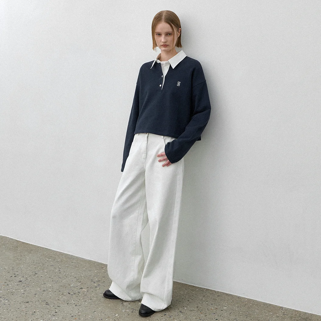 ESSENTIAL COLLAR BLOCK TEE(T-7001)_2Colors