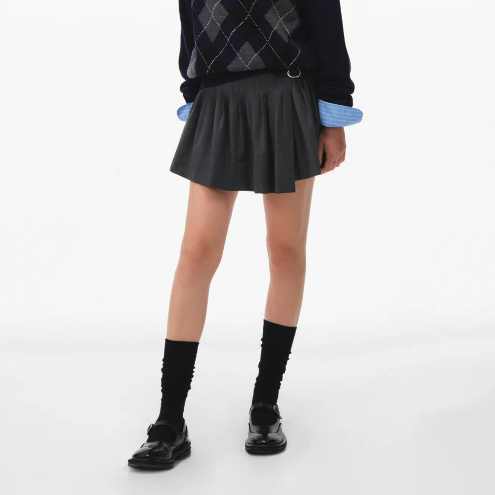 ROSITA PLEATS SKIRT (CHARCOAL)