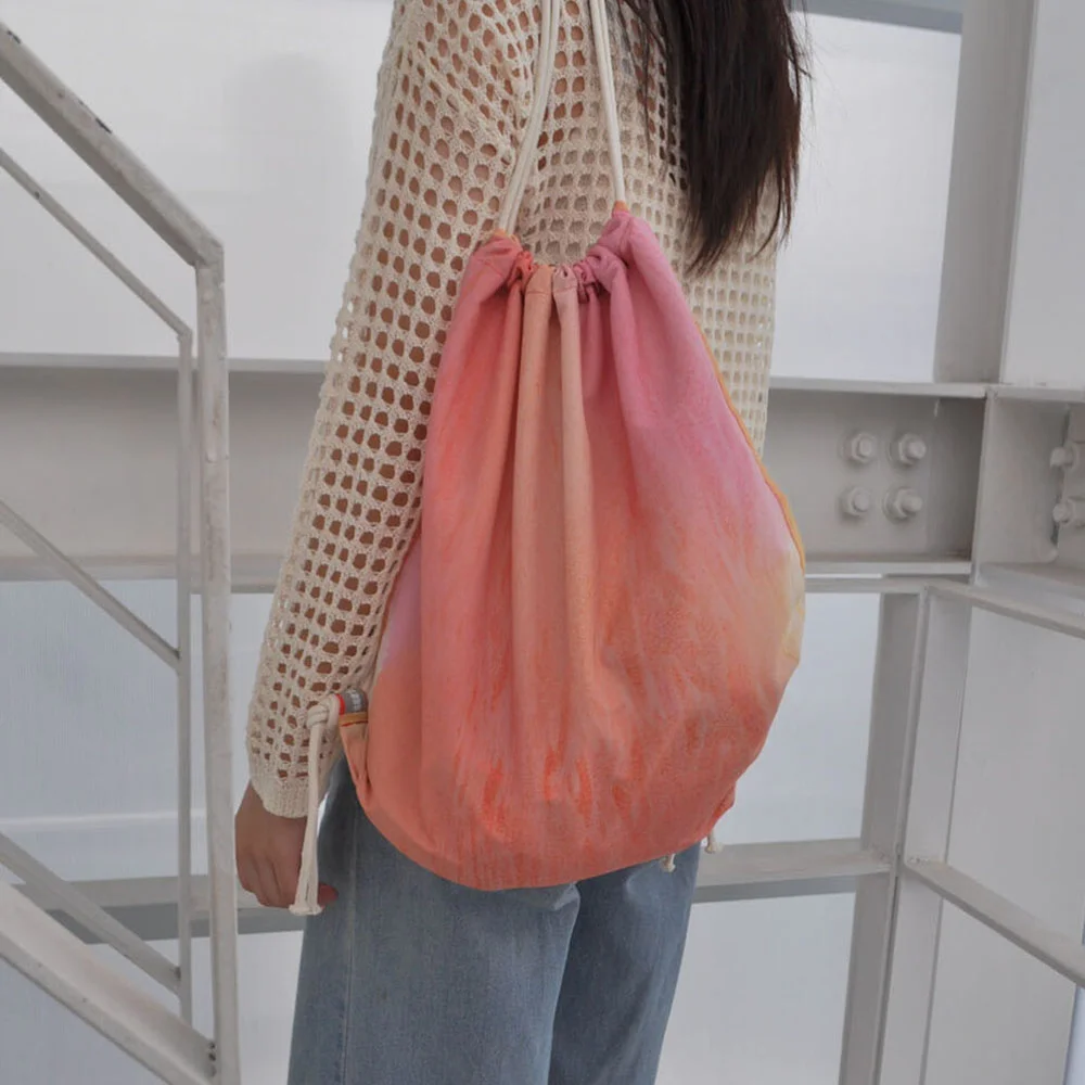 Peach sherbet string bag
