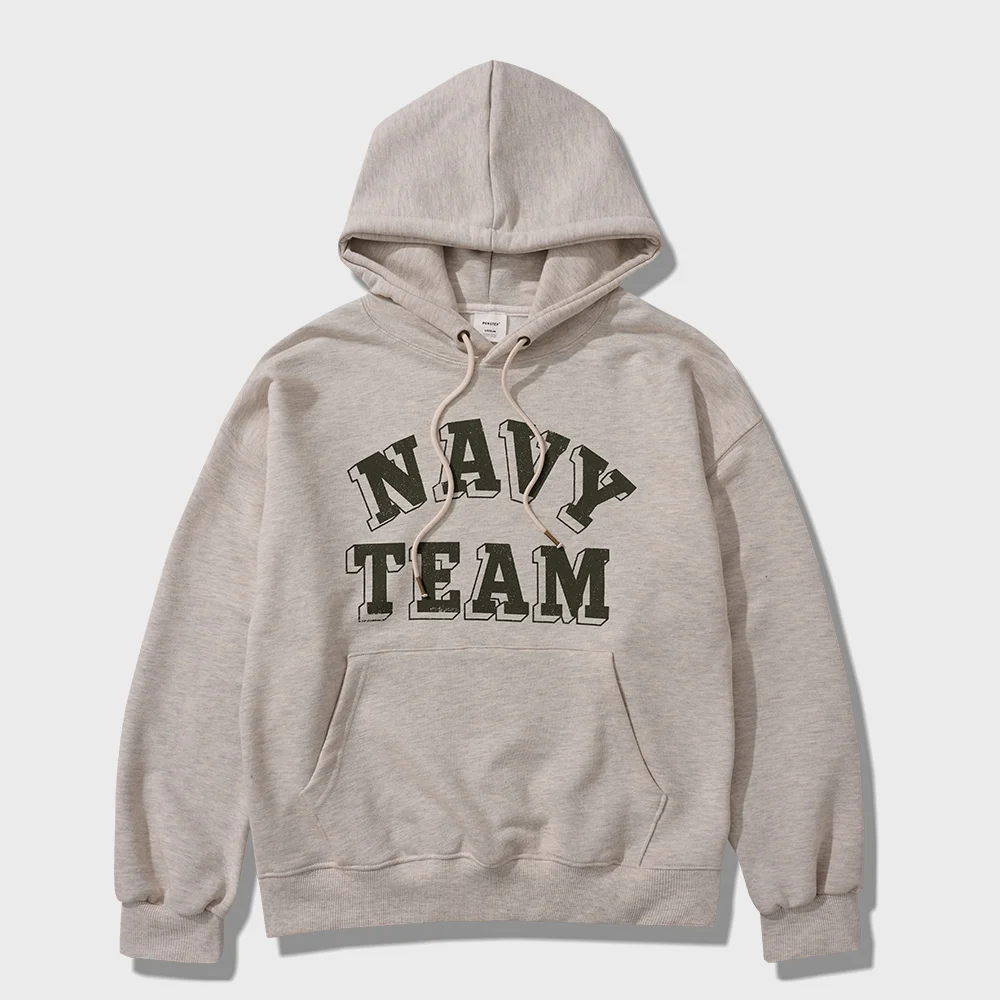Navy Team 連帽衫 燕麥色 JUHD4737