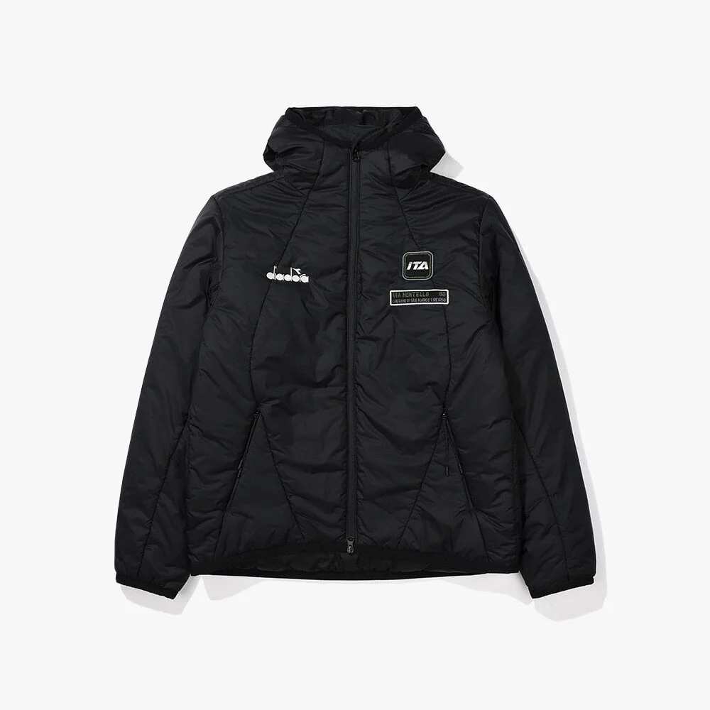冬季 Pit Crew 布章 羽絨外套 外套 BLACK