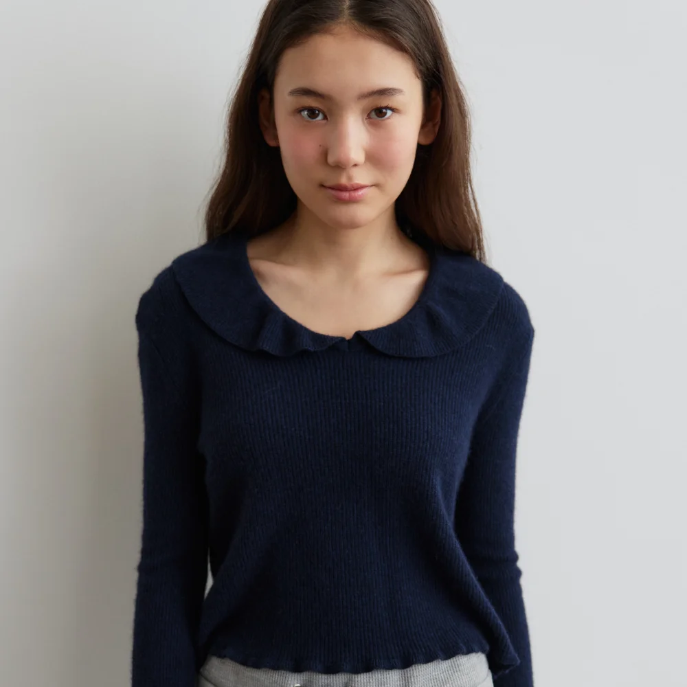Lia Frill Knit (Navy)