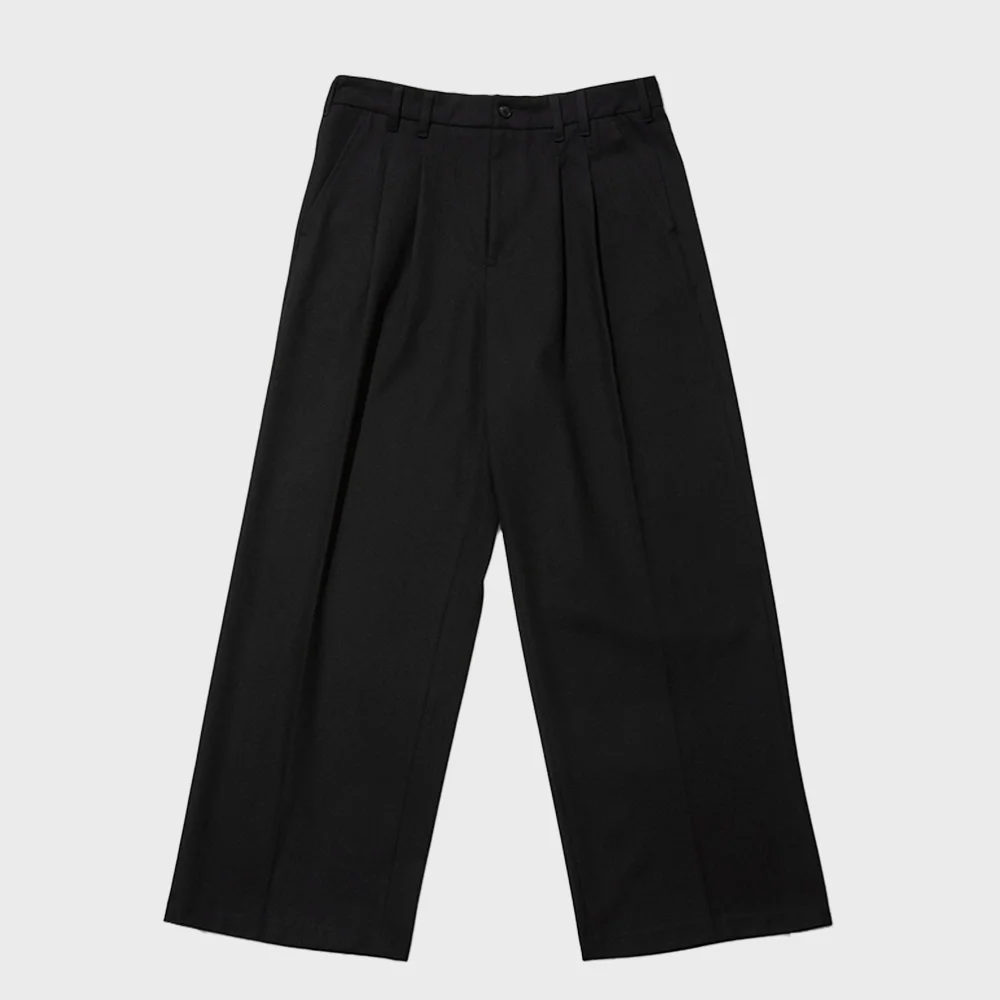 Two Tuck Wide Pants Black