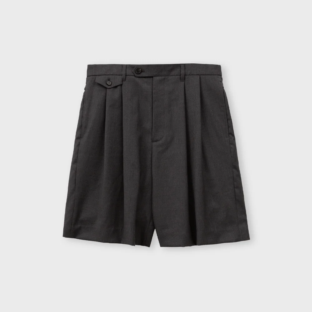 Wool Half Pants, Charcoal